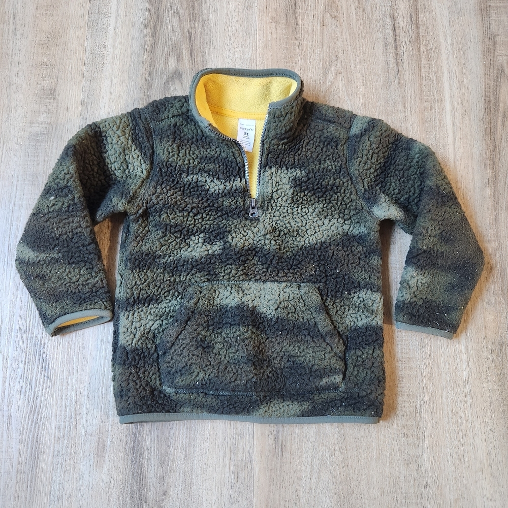Carters Camo Sherpa Pullover 3T